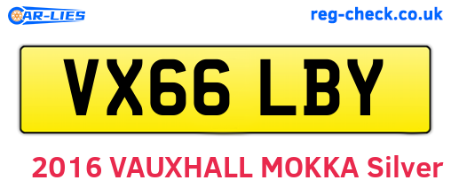 VX66LBY are the vehicle registration plates.