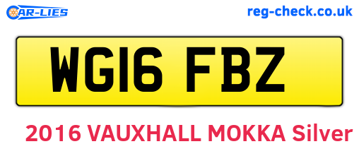 WG16FBZ are the vehicle registration plates.