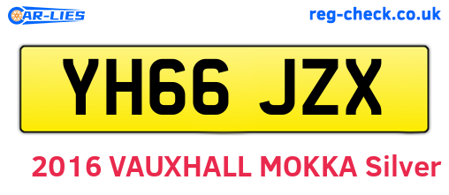 YH66JZX are the vehicle registration plates.