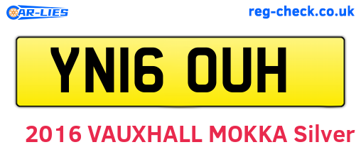 YN16OUH are the vehicle registration plates.