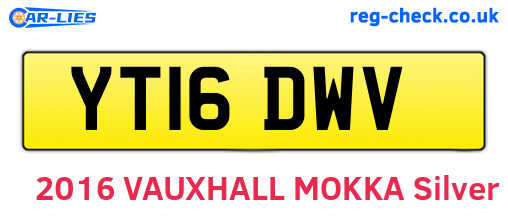 YT16DWV are the vehicle registration plates.