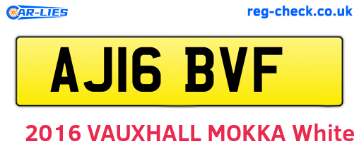 AJ16BVF are the vehicle registration plates.