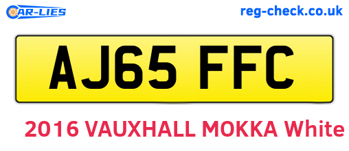 AJ65FFC are the vehicle registration plates.