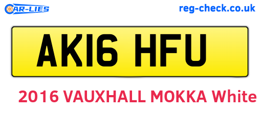 AK16HFU are the vehicle registration plates.