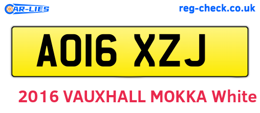 AO16XZJ are the vehicle registration plates.