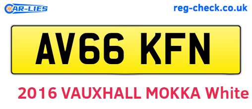 AV66KFN are the vehicle registration plates.