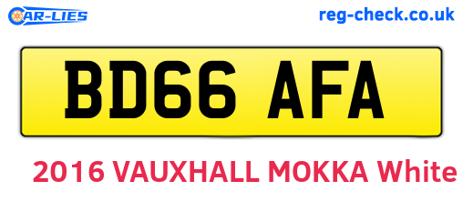 BD66AFA are the vehicle registration plates.