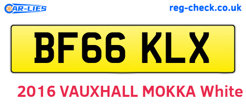 BF66KLX are the vehicle registration plates.