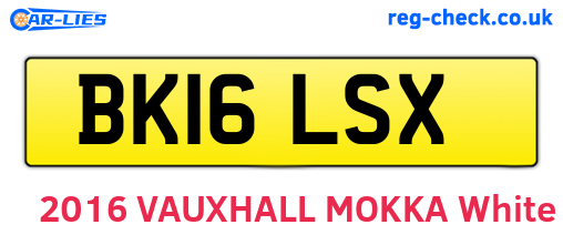 BK16LSX are the vehicle registration plates.