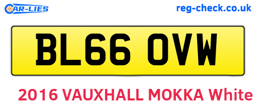 BL66OVW are the vehicle registration plates.