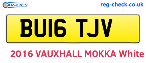 BU16TJV are the vehicle registration plates.