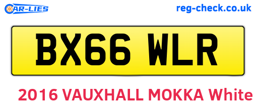 BX66WLR are the vehicle registration plates.