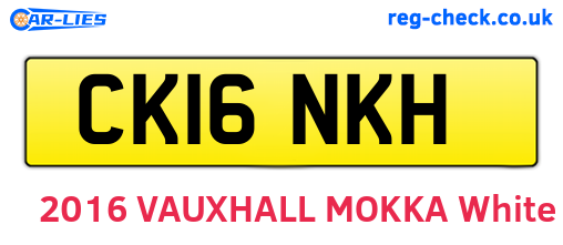 CK16NKH are the vehicle registration plates.