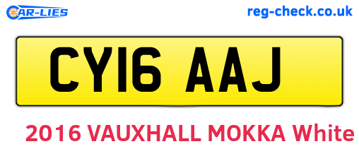 CY16AAJ are the vehicle registration plates.