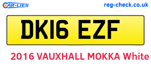 DK16EZF are the vehicle registration plates.