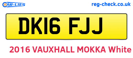 DK16FJJ are the vehicle registration plates.