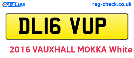 DL16VUP are the vehicle registration plates.