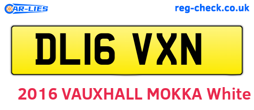 DL16VXN are the vehicle registration plates.