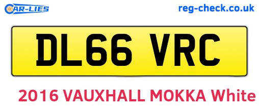 DL66VRC are the vehicle registration plates.