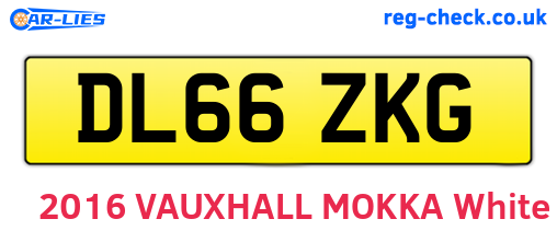 DL66ZKG are the vehicle registration plates.
