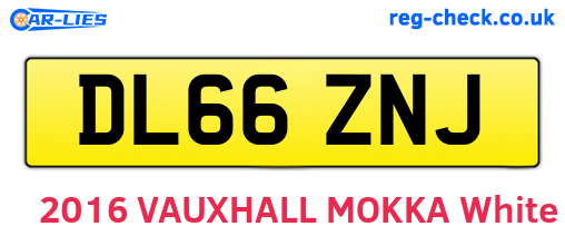 DL66ZNJ are the vehicle registration plates.