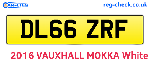 DL66ZRF are the vehicle registration plates.