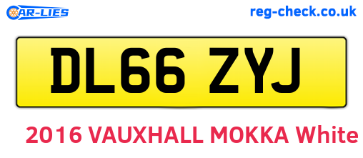 DL66ZYJ are the vehicle registration plates.
