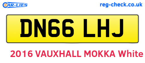 DN66LHJ are the vehicle registration plates.