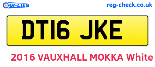 DT16JKE are the vehicle registration plates.