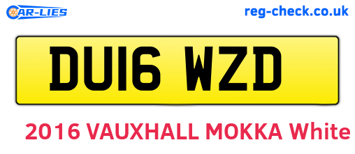 DU16WZD are the vehicle registration plates.