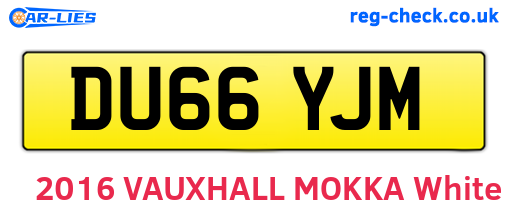 DU66YJM are the vehicle registration plates.