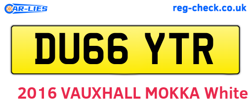 DU66YTR are the vehicle registration plates.