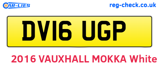 DV16UGP are the vehicle registration plates.