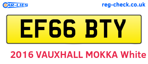 EF66BTY are the vehicle registration plates.
