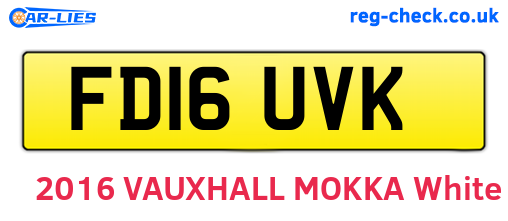 FD16UVK are the vehicle registration plates.