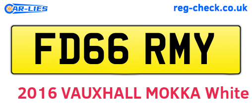 FD66RMY are the vehicle registration plates.