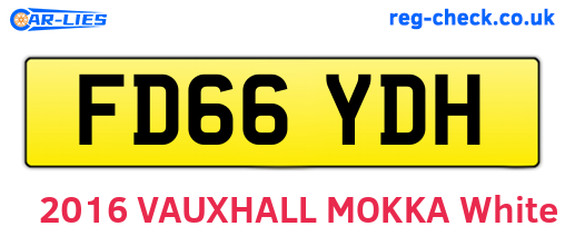 FD66YDH are the vehicle registration plates.