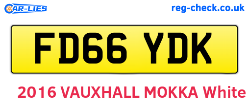 FD66YDK are the vehicle registration plates.
