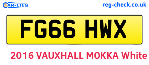 FG66HWX are the vehicle registration plates.