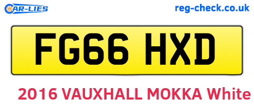 FG66HXD are the vehicle registration plates.