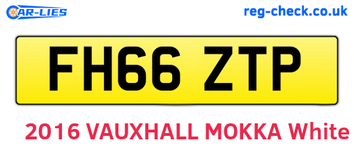 FH66ZTP are the vehicle registration plates.