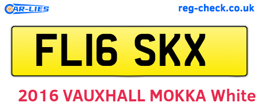 FL16SKX are the vehicle registration plates.