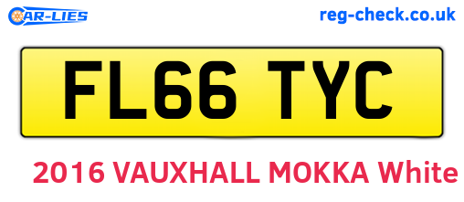 FL66TYC are the vehicle registration plates.