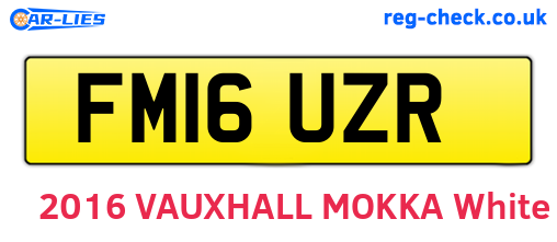 FM16UZR are the vehicle registration plates.
