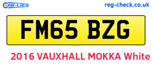 FM65BZG are the vehicle registration plates.