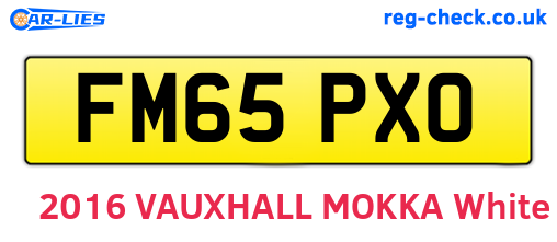 FM65PXO are the vehicle registration plates.
