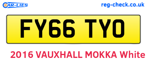 FY66TYO are the vehicle registration plates.
