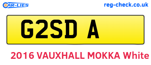 G2SDA are the vehicle registration plates.