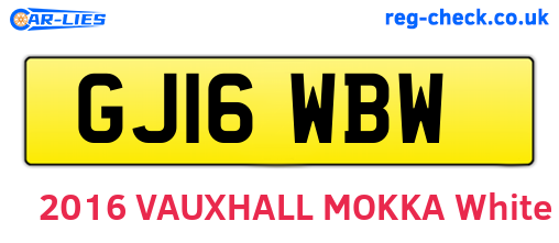 GJ16WBW are the vehicle registration plates.