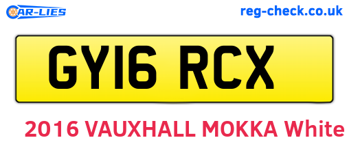 GY16RCX are the vehicle registration plates.